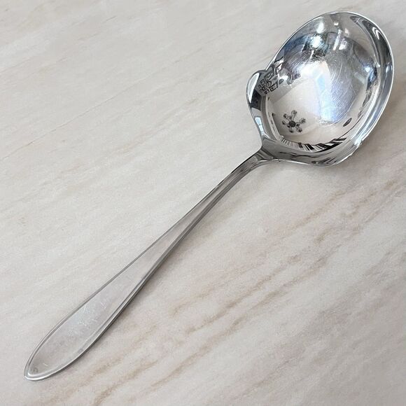 WMF Cromargan Germany Shadowpoint Solid Smooth Casserole Spoon 8 1/8” Stainless - Picture 1 of 8